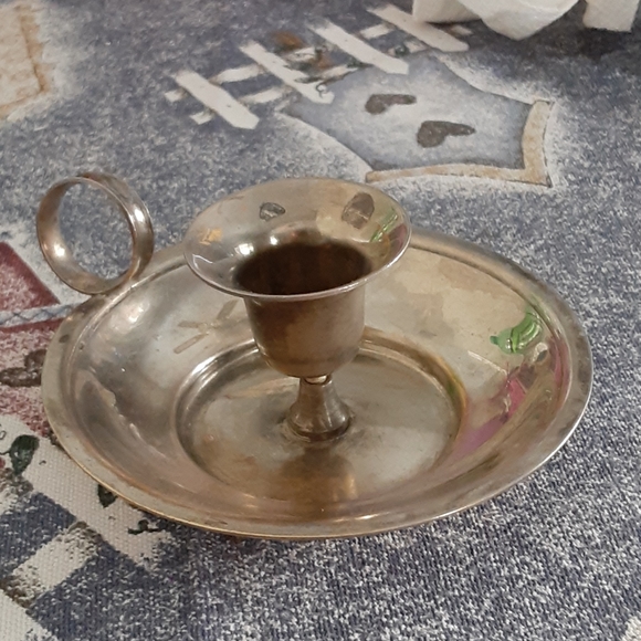 Vintage candle holder silver - Picture 2 of 3